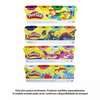 Massa de Modelar - Play-Doh - 4 Potes - Sortido - Hasbro