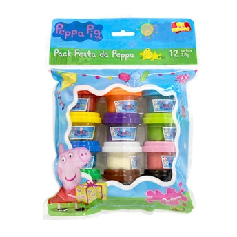 Massinha da Peppa Pig - Pack Festa da Peppa 12 potes - Sunny