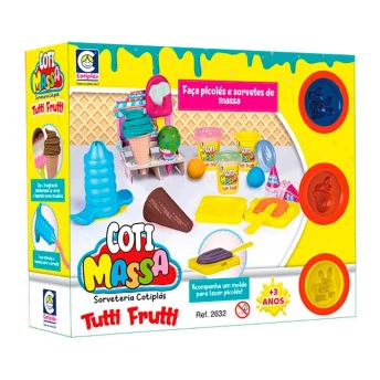 Massinha de Modelar - Coti Massa - Tutti Frutti - Sorveteria - Cotiplás