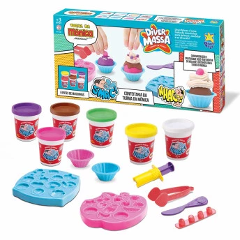 Massinha de Modelar - Diver Massa - Turma da Mônica - Confeitaria - Divertoys