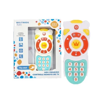 Meu Primeiro Controle - Remoto de TV - Luz e Som - Colorido - Multikids Baby
