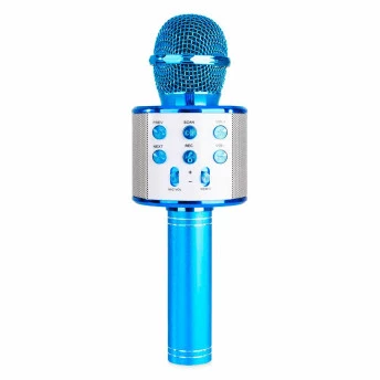 Microfone Bluetooth Infantil - Divertido WS858 - Azul - Mundo Encantado