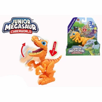 Mini Figura - Junior Megasaur Cyberworld - T-Rex - Amarelo - Fun Divirta-se