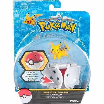Mini Figura - Pokémon Throw n Pop - Pikachu e Poké Ball - Sunny Brinquedos