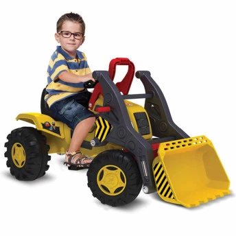 Mini Veículo a Pedal - Trator Escavadeira com Som - Bandeirante