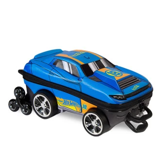 Mochila 3D de Rodinhas Infantil - Hot Wheels - D-Muscle - Azul - Maxtoy