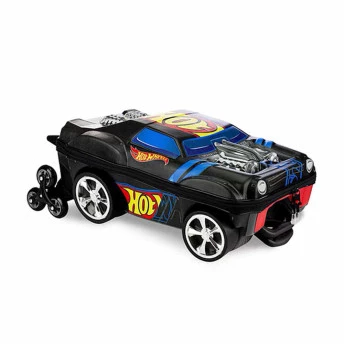 Mochila 3D de Rodinhas Infantil - Hot Wheels - Night Shifter - Preto - Maxtoy