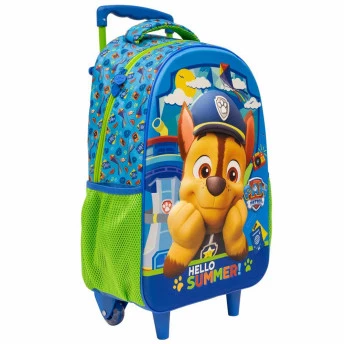 Mochila 3D de Rodinhas Infantil - Patrulha Canina - Chase - Xeryus