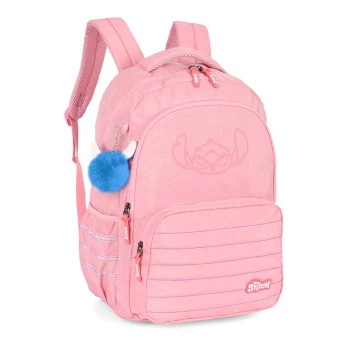 Mochila de Costas - Disney Stitch - Crinkle Salmão - Luxcel