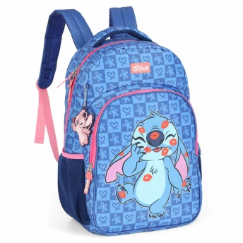 Mochila de Costas - Disney Stitch - In Love - Azul - Luxcel