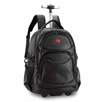 Mochila de Rodinhas - 2 em 1 - Executiva - Preta - Clio Style