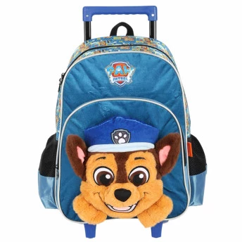 Mochila de Rodinhas Infantil - Patrulha Canina - Chase Azul - Luxcel