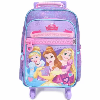 Mochila Infantil de Rodinhas - 360° - Princesas Disney - G - Dermiwil