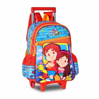 Mochila Infantil de Rodinhas - Maria Clara e JP - Vermelha - Clio Style