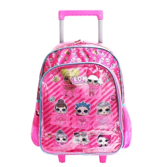Mochila Lol de Rodinha Rosa - Luxcel