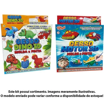 Molde de Gesso Infantil - Molda e Pinta - Sortido - Toyng