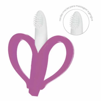 Mordedor e Massageador de Gengiva para Bebê - Rosa - Buba