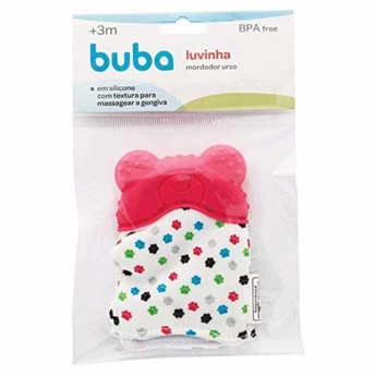 Mordedor Luvinha para Bebê - Ursinho Baby - Rosa - Buba