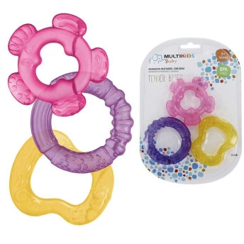 Mordedor Resfriável com Água - Tender Bites - Rosa - Multikids Baby