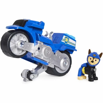 Moto de Fricção e Figura - Patrulha Canina - Moto Pups Deluxe - Chase - Sunny