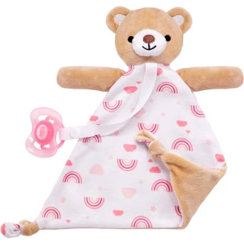 Naninha de Bebê com Prendedor - Ursinha - Rosa - Buba