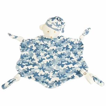 Naninha de Bebê com Prendedor - Urso Touca - Azul - Anjos Baby