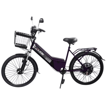 Bicicleta Elétrica - New Duos Confort - Aro 24 - 800w 48v 15ah - Violeta - Duos Bikes