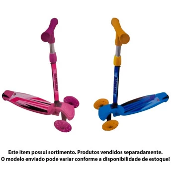 Patinete Infantil - 3 Rodas - Rodas Com Luz - Sortido - Toyng