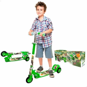 Patinete Infantil 3 Rodas - New Top - Dinossauro - Verde - DM Toys