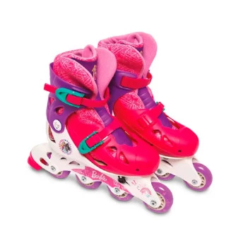 Patins Inline com Acessórios - Ajustável - Barbie - 33 A 36 - Fun Divirta-se