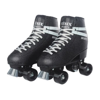 Patins 4 Rodas Clássico Preto 36/37 Roller Skate - Fenix