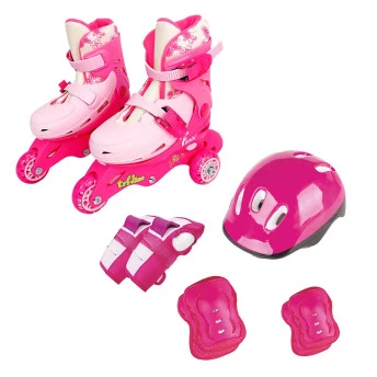 Patins Triline - 2-1 - Ajustável - 30 a 33 - Rosa - Fenix-
