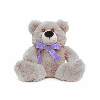 Pelúcia Infantil - 24 cm - Urso Fofuxo - P - Areia - W.U. Bichos de Pelúcia