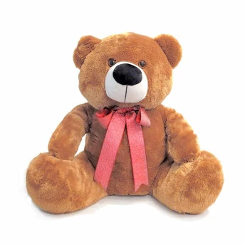 Pelúcia Infantil - 24 cm - Urso Fofuxo - P - Mel - W.U. Bichos de Pelúcia