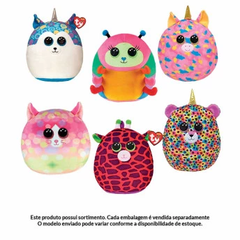 Pelúcia Infantil - 25 cm - Squish a Boos - TY - Sortido - Toyng