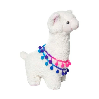 Pelúcia Infantil - 30 cm - Lhama - P - Branco - W.U. Bichos de Pelúcia