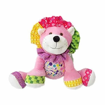 Pelúcia Infantil - 33 cm - Creck-Creck - Leão Colors Rosa - Anjos Baby