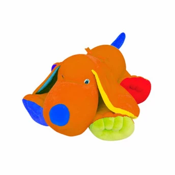 Pelúcia Infantil - 46 cm - Cachorro - Choco G - Laranja - Anjos Baby
