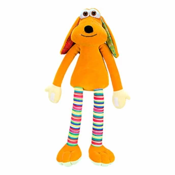 Pelúcia Infantil - 55 cm - Pernão - Cachorro Mostarda - Anjos Baby