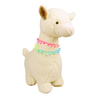 Pelúcia Infantil - 60 cm - Lhama - GG - Marfim - W.U. Bichos de Pelúcia