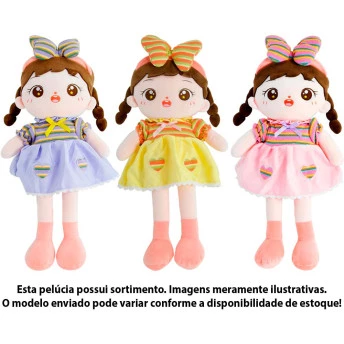 Pelúcia Infantil - Amigos do Coração - Boneca Lili - Sortido - DM Toys