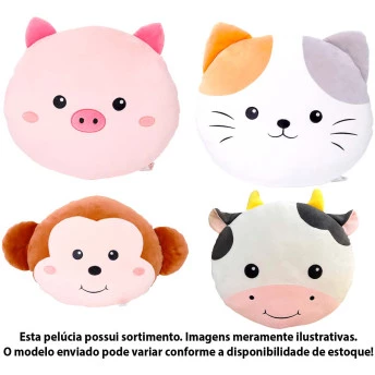 Pelúcia Infantil - Amigos do Coração - Cara de Bicho - Sortido - DM Toys