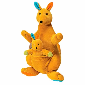 Pelúcia Infantil - Filhotes - Mamãe Canguru e Filhote - Anjos Baby