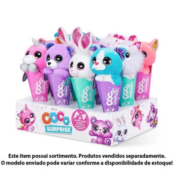 Pelúcia Infantil no Cone - Kiki Surprise - Clássica - Sortido - Fun Divirta-se