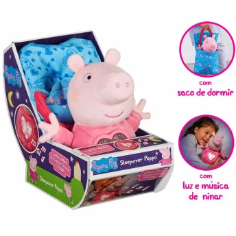 Pelúcia Interativa - Peppa Pig - Hora de Dormir com Música - Sunny