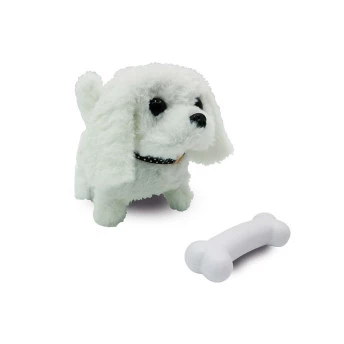 Pelúcia Interativa - PlayFull Pets - Cachorrinho a Pilha - Branco - Toyng