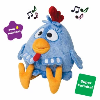 Pelúcia Musical - 40 cm - Galinha Pintadinha - 4 Canções - BabyBrink