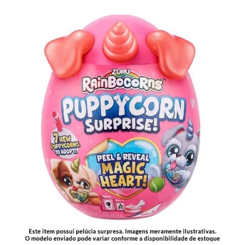 Pelúcia Surpresa - Rainbocorns Puppycorn - Magic Heart - Fun Divirta-se