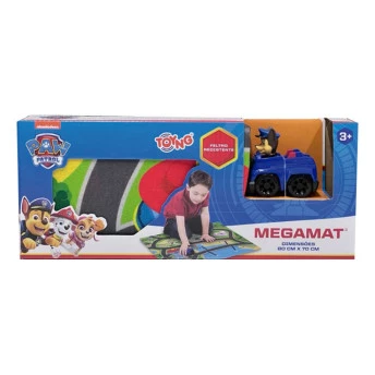 Pista e Veículo - Megamat - 80cm x 70cm - Patrulha Canina - Chase - Toyng