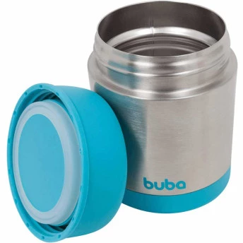Potinho Infantil - Aço Inox - Térmico - 350ml - Azul - Buba